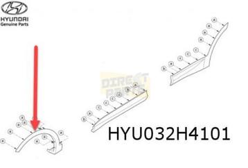 Hyundai Santa Fe 9/12-10/18 (DM) wielkuiplijst voorscherm Li