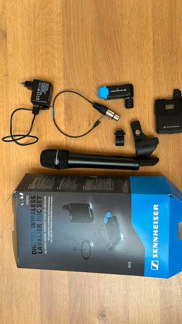 Senheiser avx set met mke2 lavalier en handheld, Enlèvement, Comme neuf