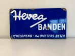 Hevea Banden emaille reclamebord, Antiek en Kunst, Ophalen of Verzenden