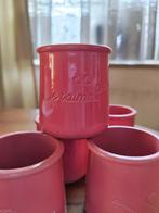 LOVE - 5 Petits pots en grès rose Amour, Antiquités & Art, Enlèvement ou Envoi