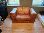 Leren zetel 1,5zit, Ophalen, Zo goed als nieuw, Leer