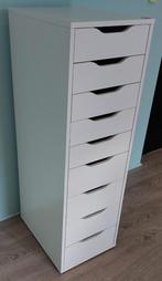 Colonne-caisson 9 tiroirs Ikea Alex, Huis en Inrichting, Ophalen, Zo goed als nieuw, Bureau