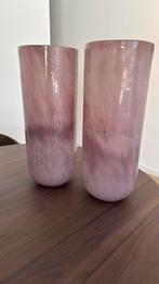 Flamant vaas paars 2x , hoogte 52 cm, Huis en Inrichting, Woonaccessoires | Vazen, Ophalen, Zo goed als nieuw, Glas
