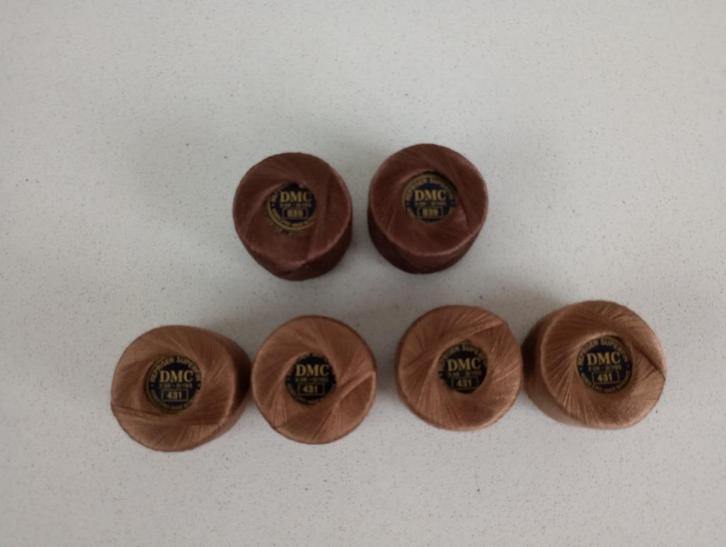 6x DMC repriser superfin + doosje, Antiek en Kunst, Antiek | Kleding en Textiel, Ophalen of Verzenden