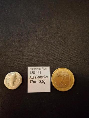 Keizer Antoninus Pius  Type: Zilver AG Denarius beschikbaar voor biedingen