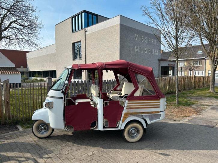 Te Koop Ape Calessino Wit-Bordeaux, Motoren, Motoren | Piaggio, Particulier, Ophalen