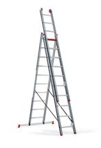 3 delige ladder, Doe-het-zelf en Bouw, Ophalen, Gebruikt, Ladder, Opvouwbaar of Inschuifbaar