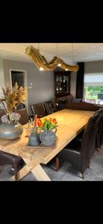 Robuuste massief eiken kloostertafel, Enlèvement, Comme neuf