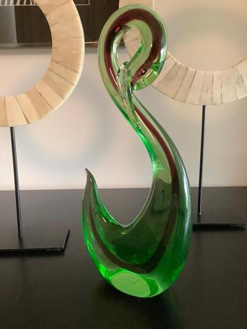 VINTAGE SEGUSO VETRI D’ARTE GLASS ZWAAN ITALIË. beschikbaar voor biedingen