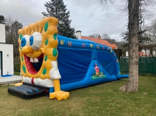 Springkasteel Spongebob, Hobby en Vrije tijd, Feestartikelen | Verhuur, Zo goed als nieuw, Ophalen