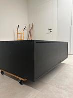 Table basse en placage noir/marron foncé, Maison & Meubles, 100 à 150 cm, Chêne, Rectangulaire, Modern