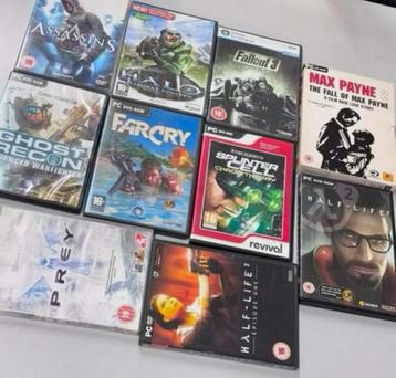 10x vintage pc computer spelletjes Halo Max payne assassins beschikbaar voor biedingen