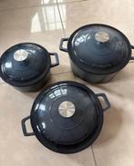 Set gietijzeren kookpotten van Brabantia, Enlèvement, Comme neuf, Fonte, Plaque céramique