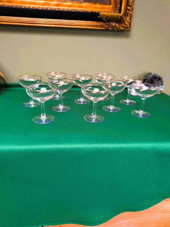 Originele Babychamglazen – Set van 10 vintage pareltjes! ., Antiek en Kunst, Antiek | Glaswerk en Kristal, Ophalen of Verzenden