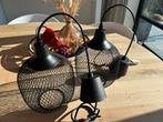 2 zwarte metalen hanglampen, Enlèvement ou Envoi, Comme neuf