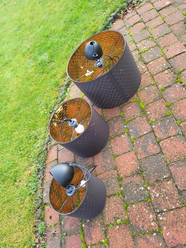 Kleine Zwart gouden luster in nieuwstaat., Ophalen, Zwart