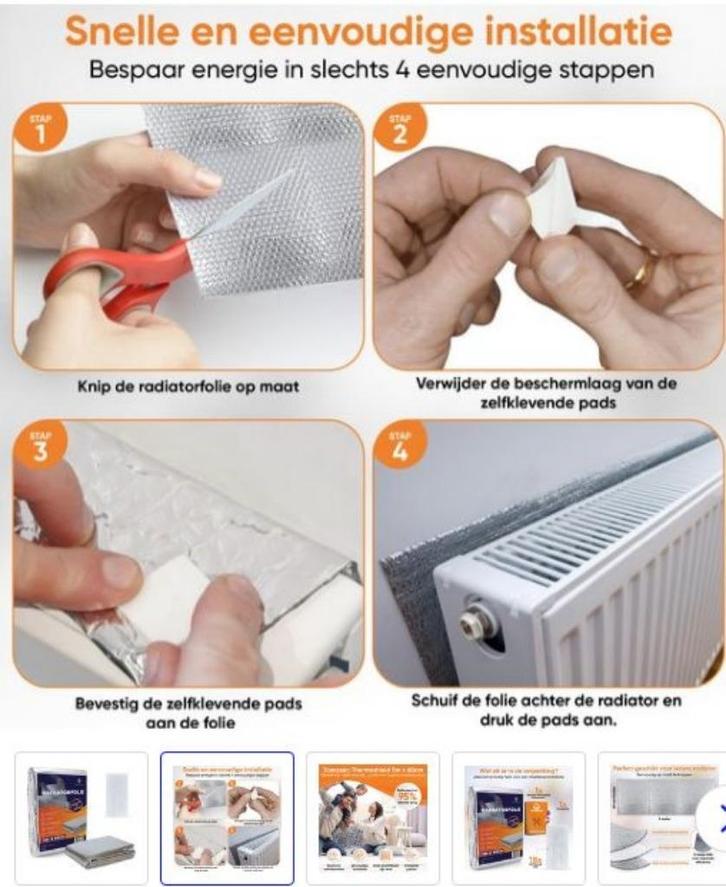 BluMill Therma Boost radiatorfolie 500x60cm, Doe-het-zelf en Bouw, Isolatie en Afdichting, Nieuw, Muurisolatie, Overige materialen