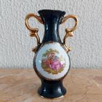 Vase en porcelaine bleu cobalt - Limoges, Antiquités & Art, Enlèvement ou Envoi
