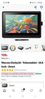 Wacom Cintiq 16 inch zgan, Computers en Software, Ophalen of Verzenden, Zo goed als nieuw