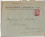 lokeren 1902 cover omslag gustave maes charbons, Ophalen of Verzenden, Envelop