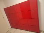 2 rood gelakte schoenenkasten met ventilatie, Ophalen, Gebruikt, Moderne