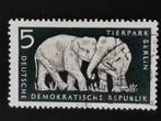 DDR 1956 - fauna - olifanten, Ophalen of Verzenden, Gestempeld, Dier of Natuur