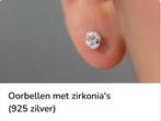 Boucles d'oreilles ornées de zircones en argent sterling 925, Argent, Enlèvement ou Envoi, Argent, Neuf