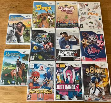 Set van 11 Nintendo Wii-spellen in zeer goede staat beschikbaar voor biedingen