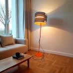 Vintage seventies staanlamp met oranje trompetvoet, Antiek en Kunst, Ophalen of Verzenden