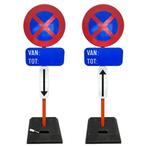 Te huur: parkeerverbodsborden met voet, Ophalen, Zo goed als nieuw