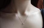 ketting 18 karaat wit goud met VVS diamant, Ophalen of Verzenden