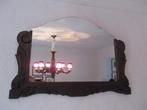 spiegel-muurspiegel-houten kader-ART DECO-VINTAGE, Antiek en Kunst, Ophalen