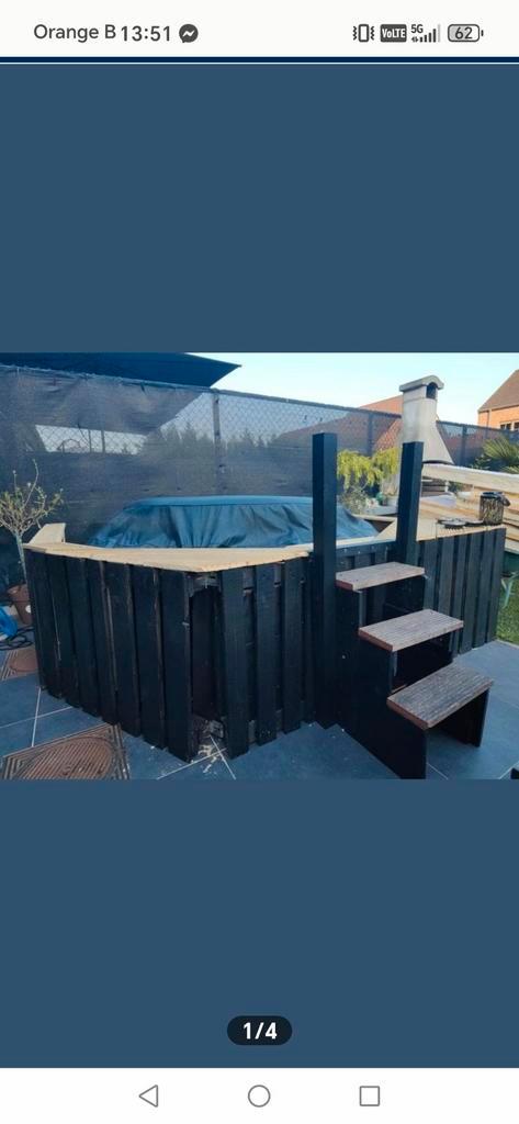 Omkadering Intex jaccuzi met isolatie, Jardin & Terrasse, Piscines, Utilisé, Enlèvement