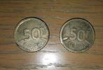 2 munten 50 Bfr, Postzegels en Munten, Munten | België, Ophalen of Verzenden
