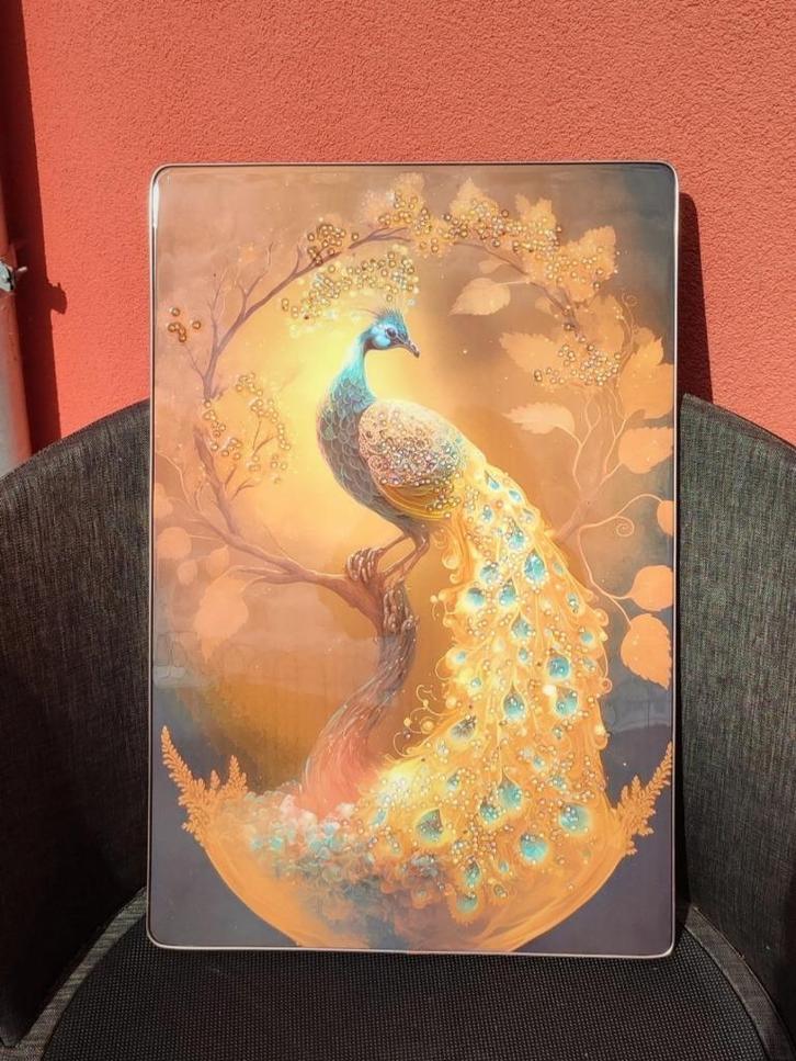 Cadre paon en relief, Maison & Meubles, Accessoires pour la Maison | Cadres, Comme neuf, 50 à 75 cm, Moins de 50 cm, Enlèvement