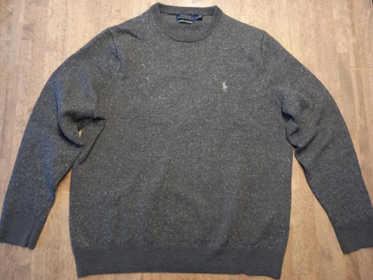 Polo Ralph Lauren trui merinowol grijs maat XL (valt als L), Kleding | Heren, Truien en Vesten, Zo goed als nieuw, Maat 52/54 (L)