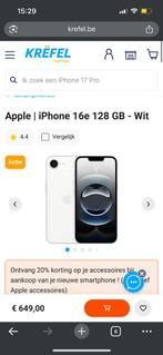 Iphone 16e nieuw wit met doos, Telecommunicatie, Mobiele telefoons | Apple iPhone, Ophalen, Wit, Nieuw, Zonder simlock
