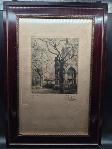Alfred Martin — Gravure originale “St-Pierre, Liège” — 1938 beschikbaar voor biedingen