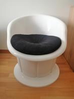 fauteuil vintage ikea blanc, Maison & Meubles, Comme neuf, Synthétique, Enlèvement