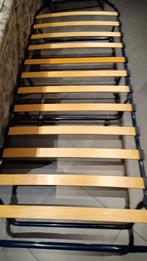 Plooibed met matras en lattenbodem - ideaal logeerbed, Ophalen, Gebruikt, Eenpersoons, Blauw