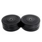 Bumper plates 100KG Set Full Black - Halterschijven Plates