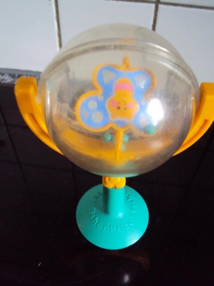Fisher Price , vlinder- rammelaar*VINTAGE* Kan dmv zuignap,, Kinderen en Baby's, Speelgoed | Fisher-Price, Rammelaar, Ophalen of Verzenden