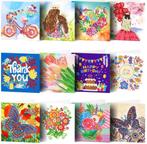 12x Diamond Painting Kaarten 15x15 cm Diverse, Verzenden, Nieuw, Overige thema's, Overige typen