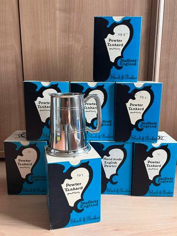 Grandes tasses à boire en étain 9 pièces, Envoi