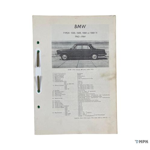 Kluwer | BMW 1500 / 1600 / 1800 / 1800 TI | 1962-1964 | NL, Auto diversen, Handleidingen en Instructieboekjes, Ophalen of Verzenden
