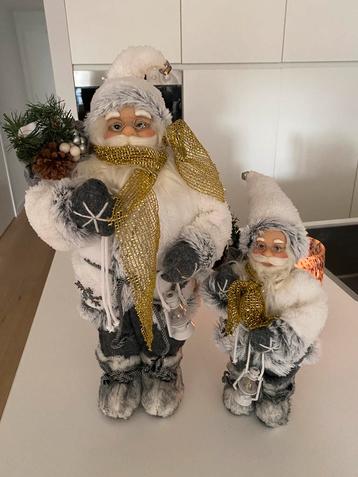 Grote en kleine kerstman  in mooie afwerking beschikbaar voor biedingen