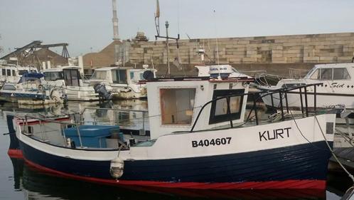 Vis boot te koop, Watersport en Boten, Motorboten en Motorjachten, Gebruikt, Polyester, 6 tot 9 meter, Diesel, Binnenboordmotor
