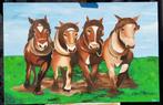 Des chevaux de trait, Antiquités & Art, Art | Peinture | Classique, Enlèvement