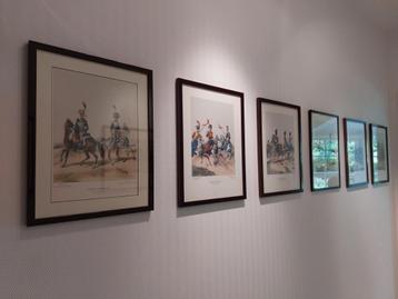 6 prenten militaire uniformen Premier Empire beschikbaar voor biedingen