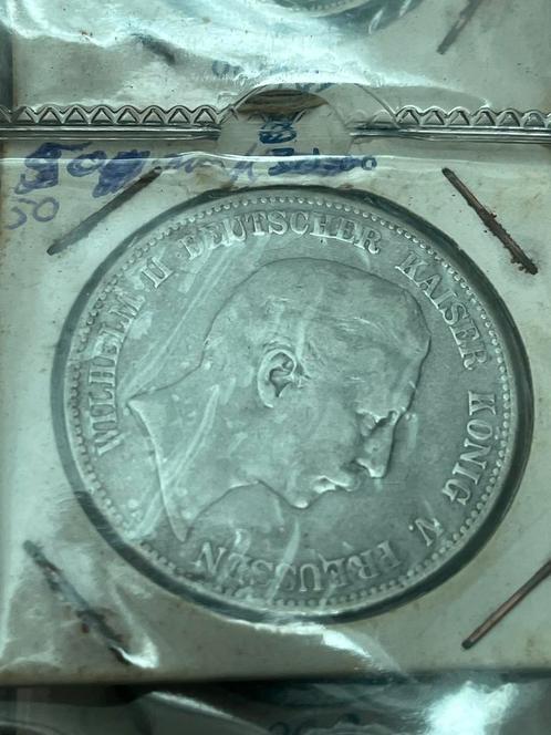 Zilveren munt 1 Mark 1903 –Keizerrijk Duitsland –Wilhelm II, Postzegels en Munten, Munten | België, Metaal, Zilver, Ophalen of Verzenden
